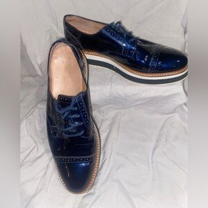 Women's Halogen X Atlantic Pacific Blue Oxford Shoes